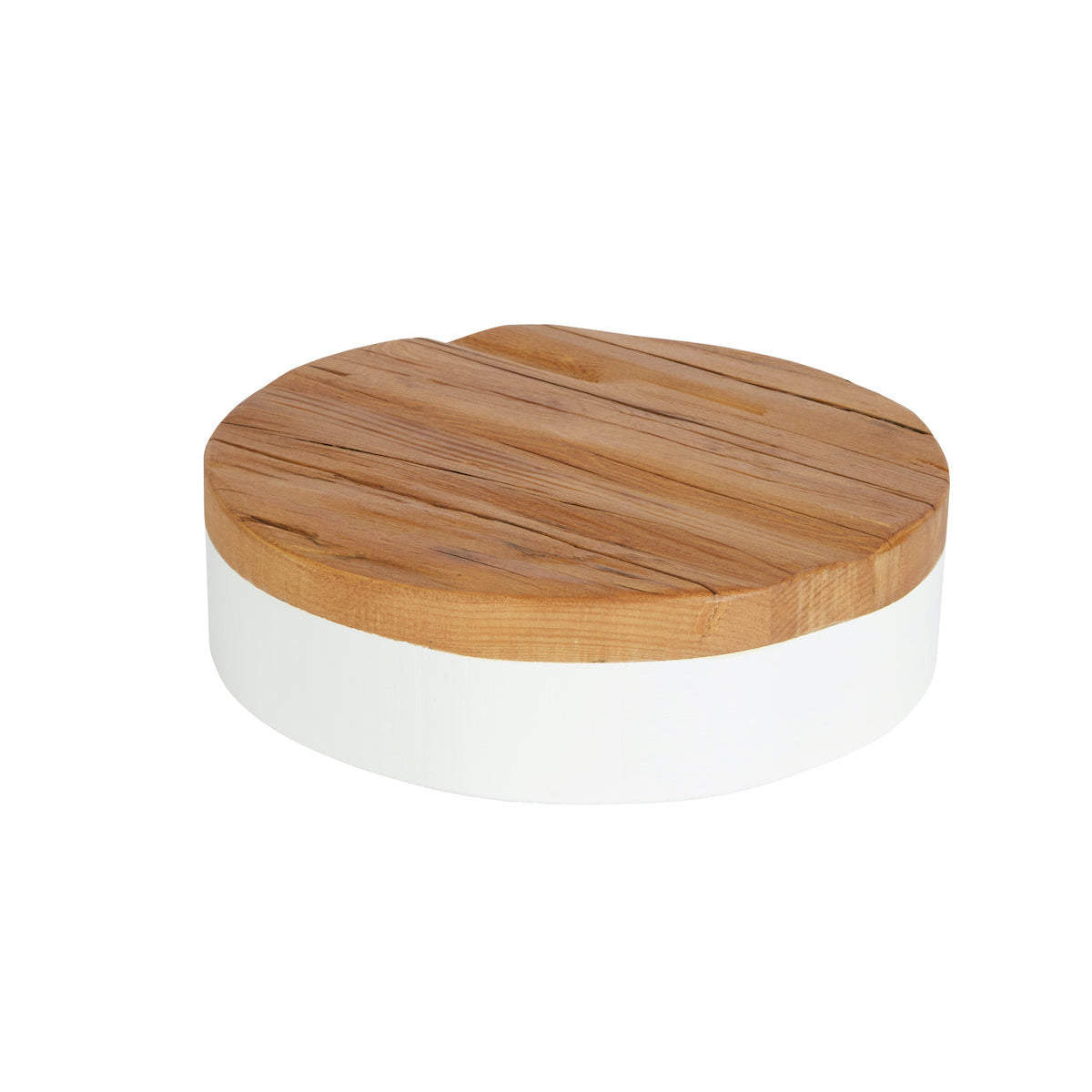 White Round Mod Block, Small – Coastal Kitchen & Dining – Coastal Bleu
