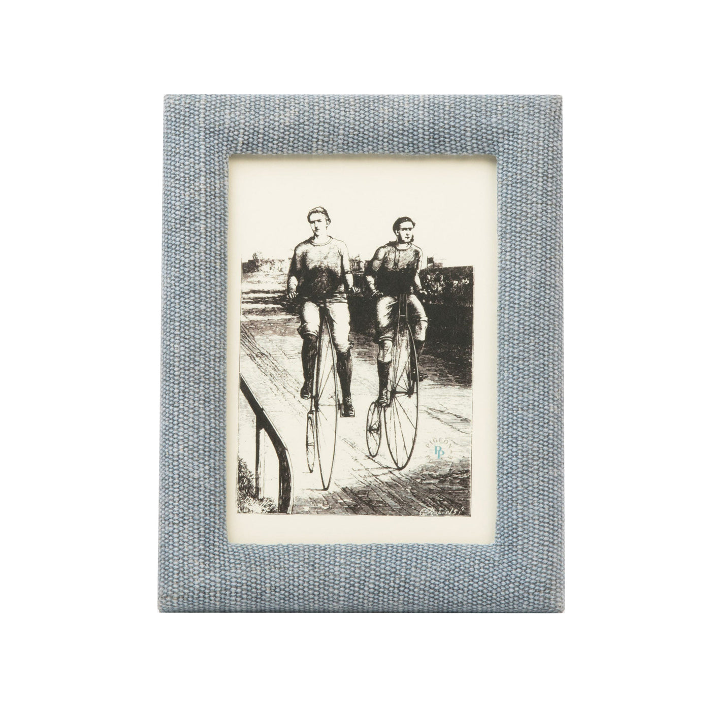 Coastal Blue Cotton Jute Frame