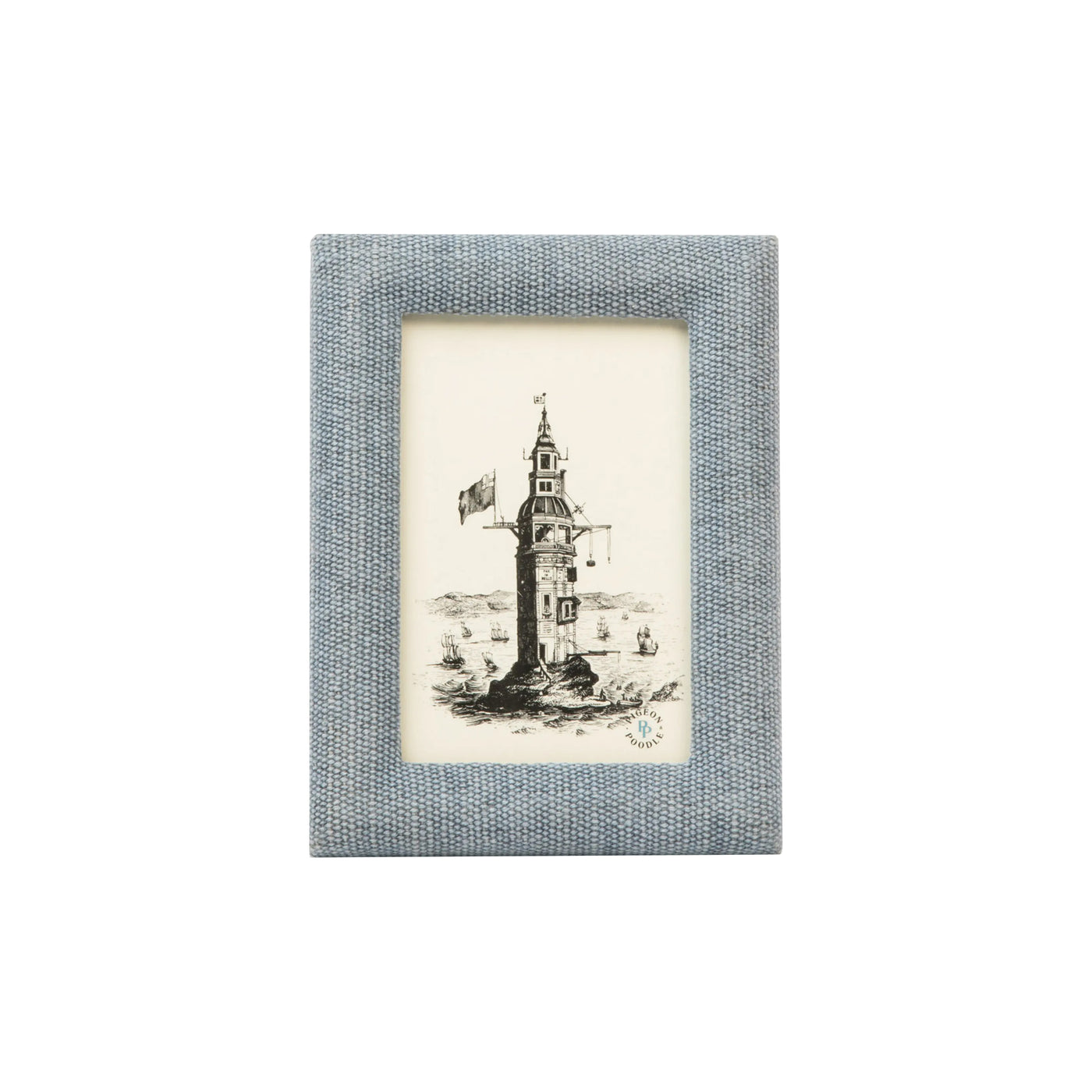 Coastal Blue Cotton Jute Frame