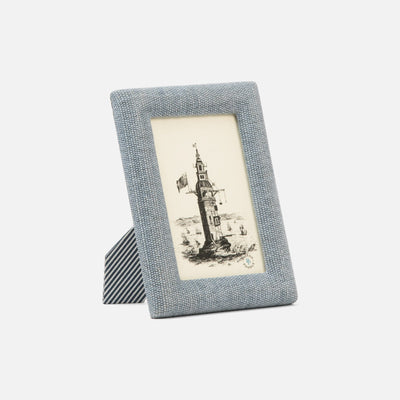 Coastal Blue Cotton Jute Frame