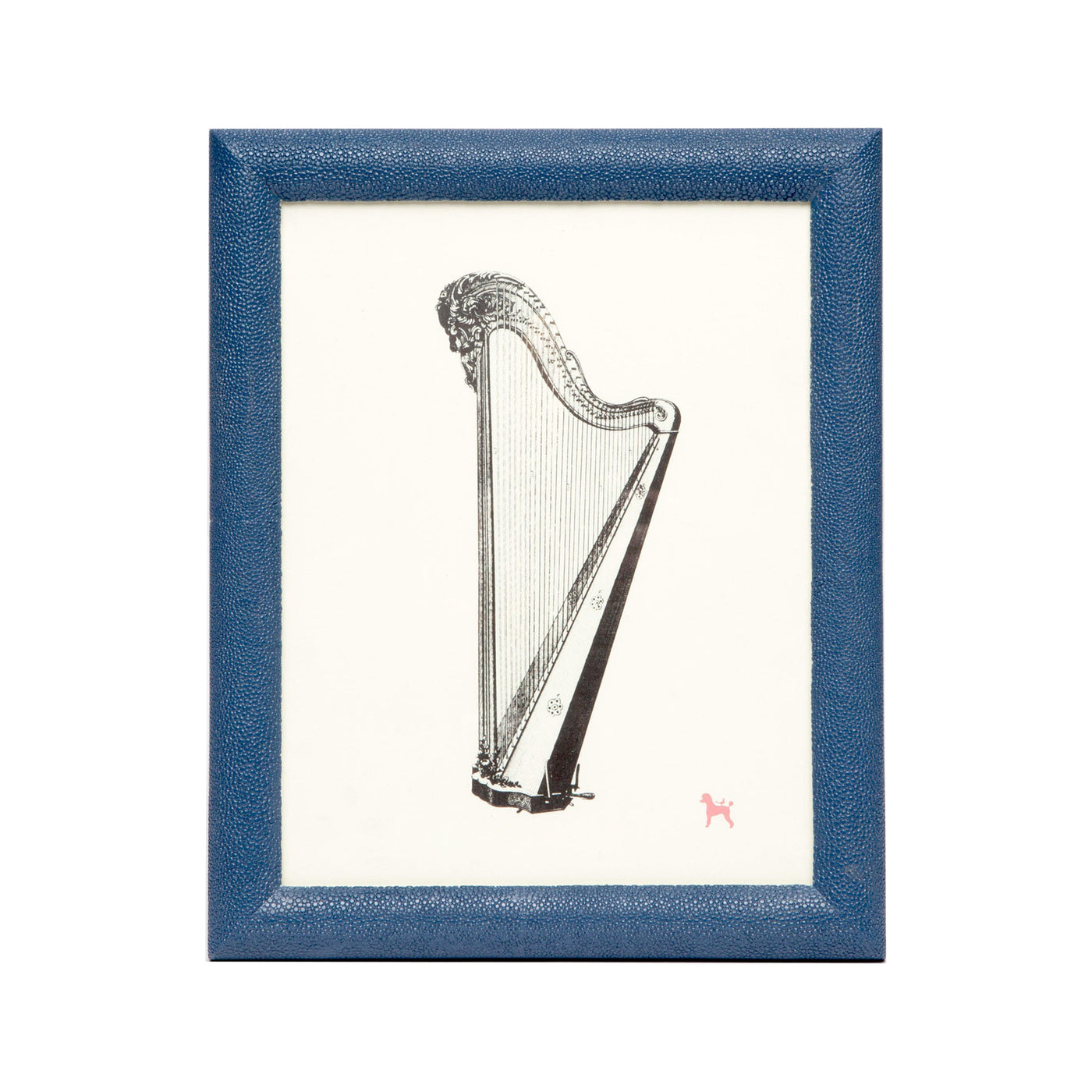 Navy Faux Shagreen Frame