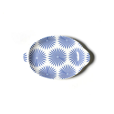 Iris Blue Burst Oval Platter