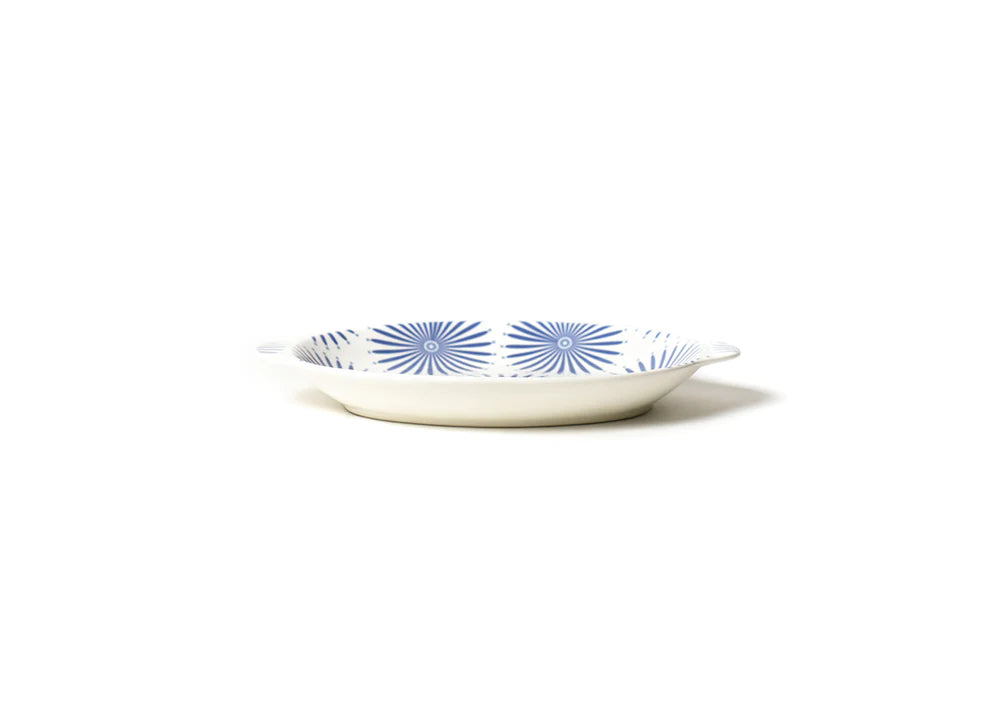 Iris Blue Burst Oval Platter