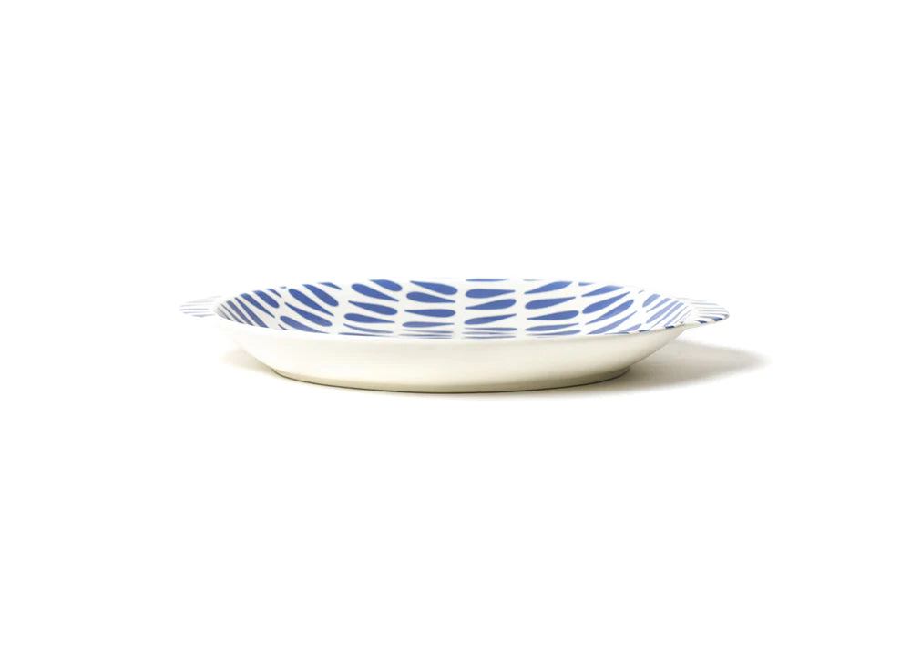 Iris Blue Drop Oval Platter