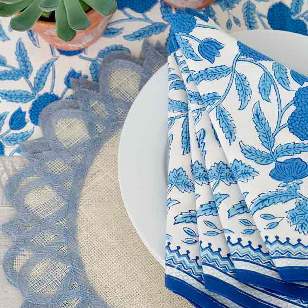 Coastal Blue Burst Placemats, Set of 4