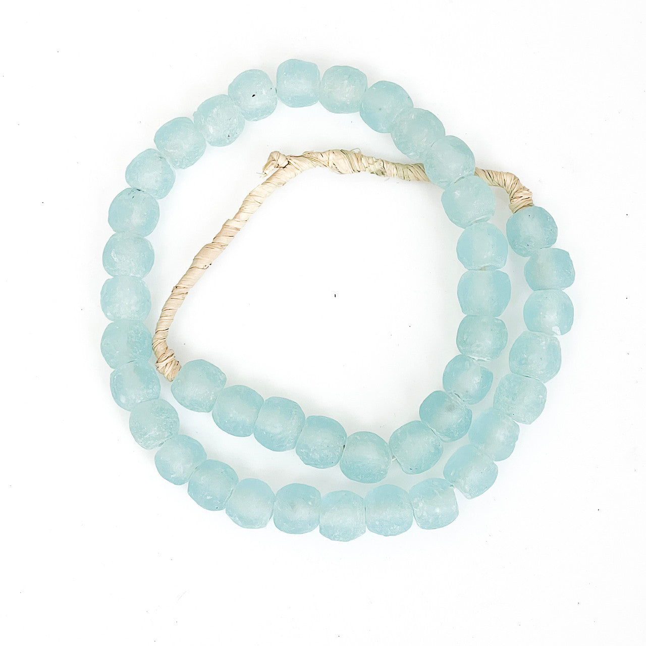 Sea Glass Beads Aqua Blue - Small