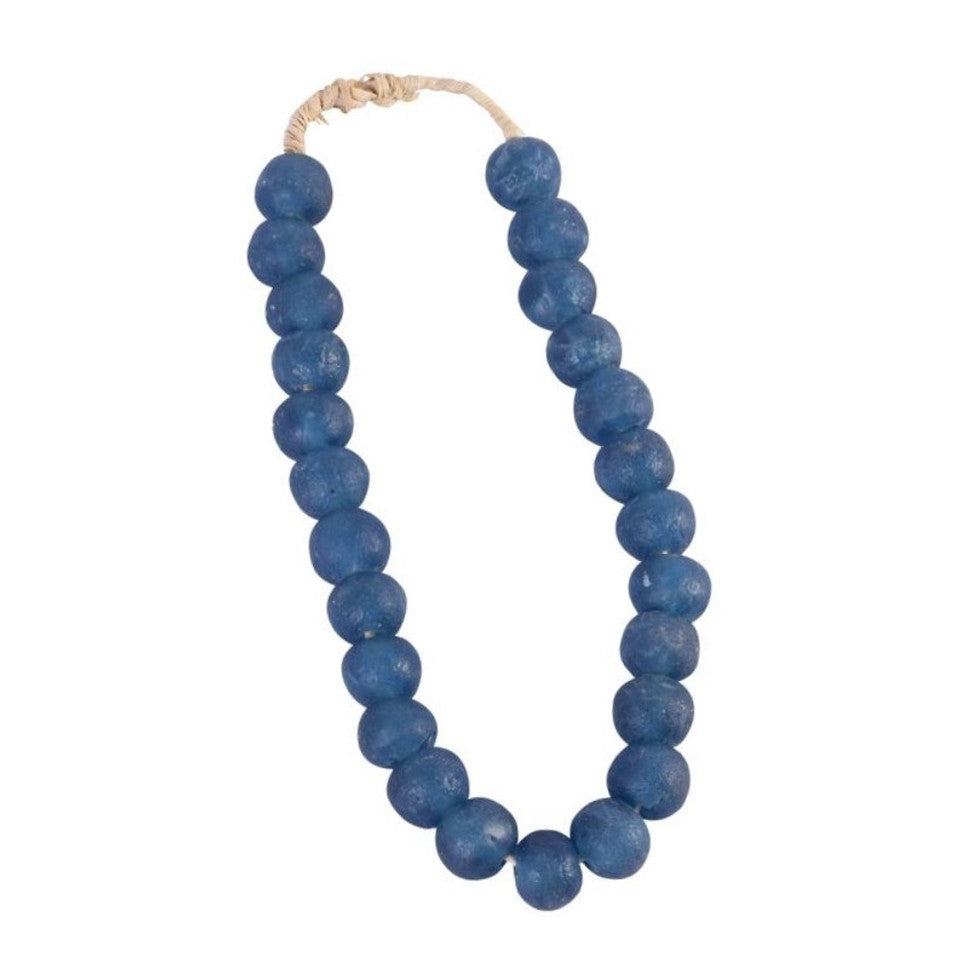 Sea Glass Beads Navy Blue - Large