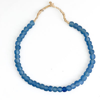 Sea Glass Beads Navy Blue - Small