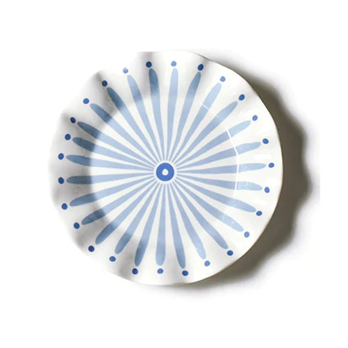 Iris Blue Burst Ruffle Salad Plate – Coastal Kitchen & Dining – Coastal ...