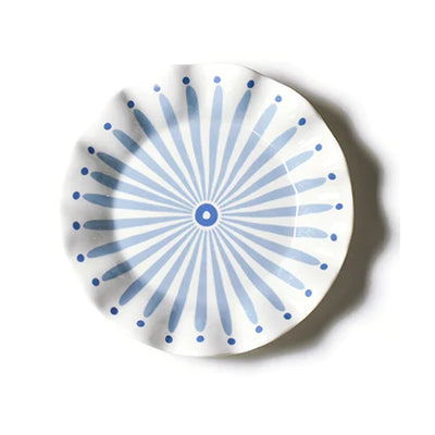 Iris Blue Burst Ruffle Salad Plate