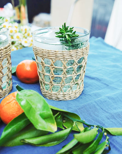 Seagrass Cage Tumbler Glasses