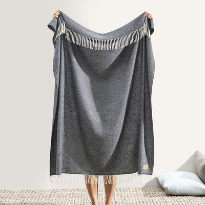 Navy Juno Cashmere Throw