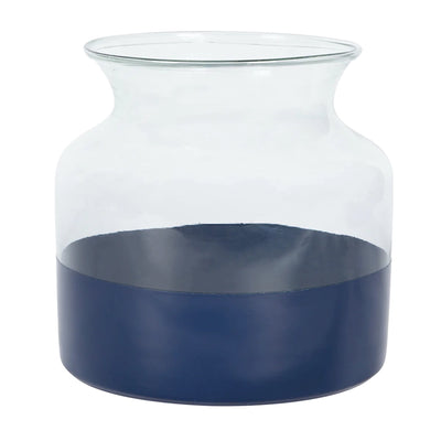 Navy Blue Colorblock Vase